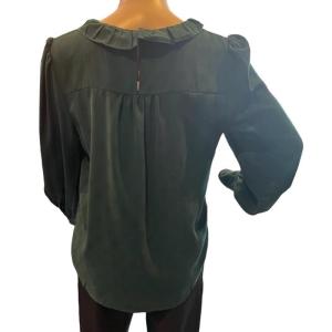 Blouse à col volant manches longues